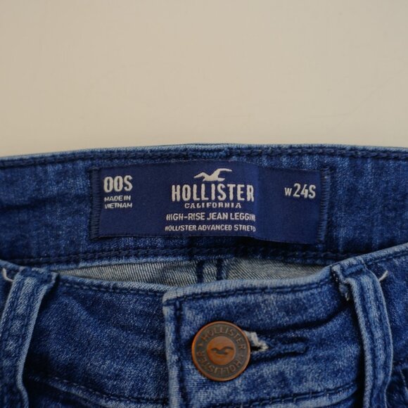 Hollister High Rise Jean Legging Advanced Stretch Blue Denim Jeans -00S/24S- - Picture 6 of 7